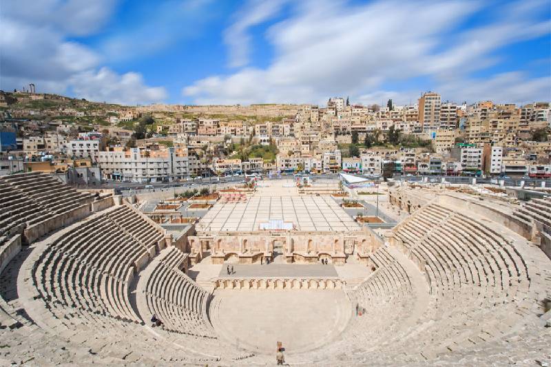 l'anfiteatro romano in Giordania