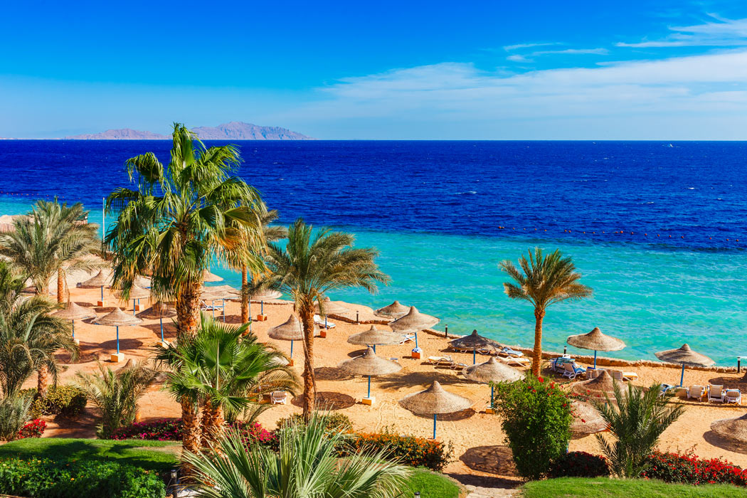 una spiaggia di hurghada Egitto alla mattina una spiaggia di hurghada Egitto alla mattina