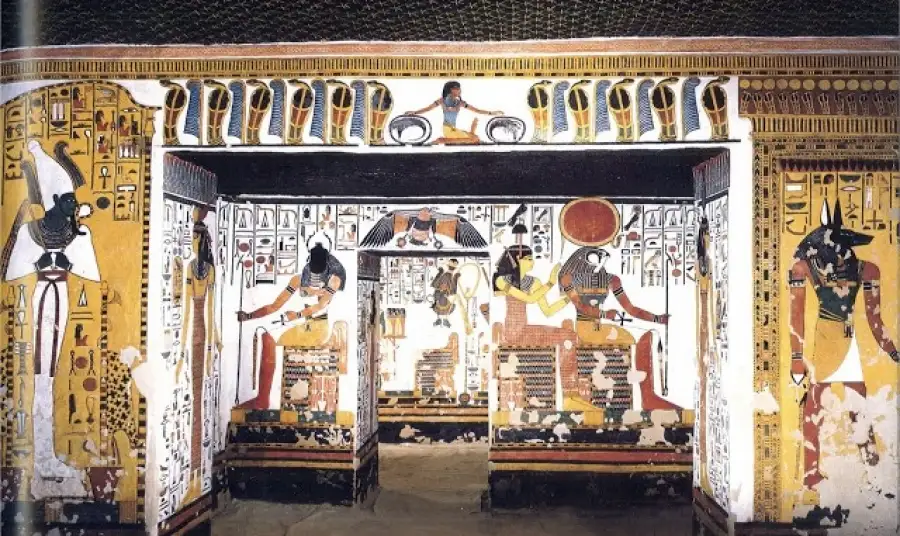 La tomba di Nefertari, la tomba dall'interno La tomba di Nefertari, la tomba dall'interno